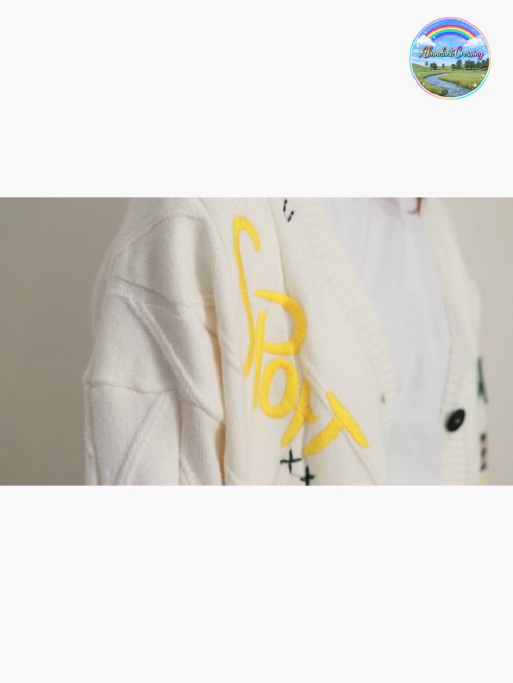 Cable Knit V-Neck Button Down Cardigan Sweater Coat - Picture 7 of 7